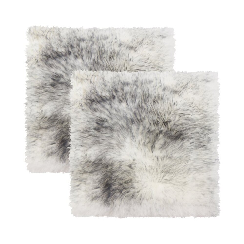 Natural Home Decor New Zealand Sheepskin Chair Pad | 2-Piece | Gradient grey